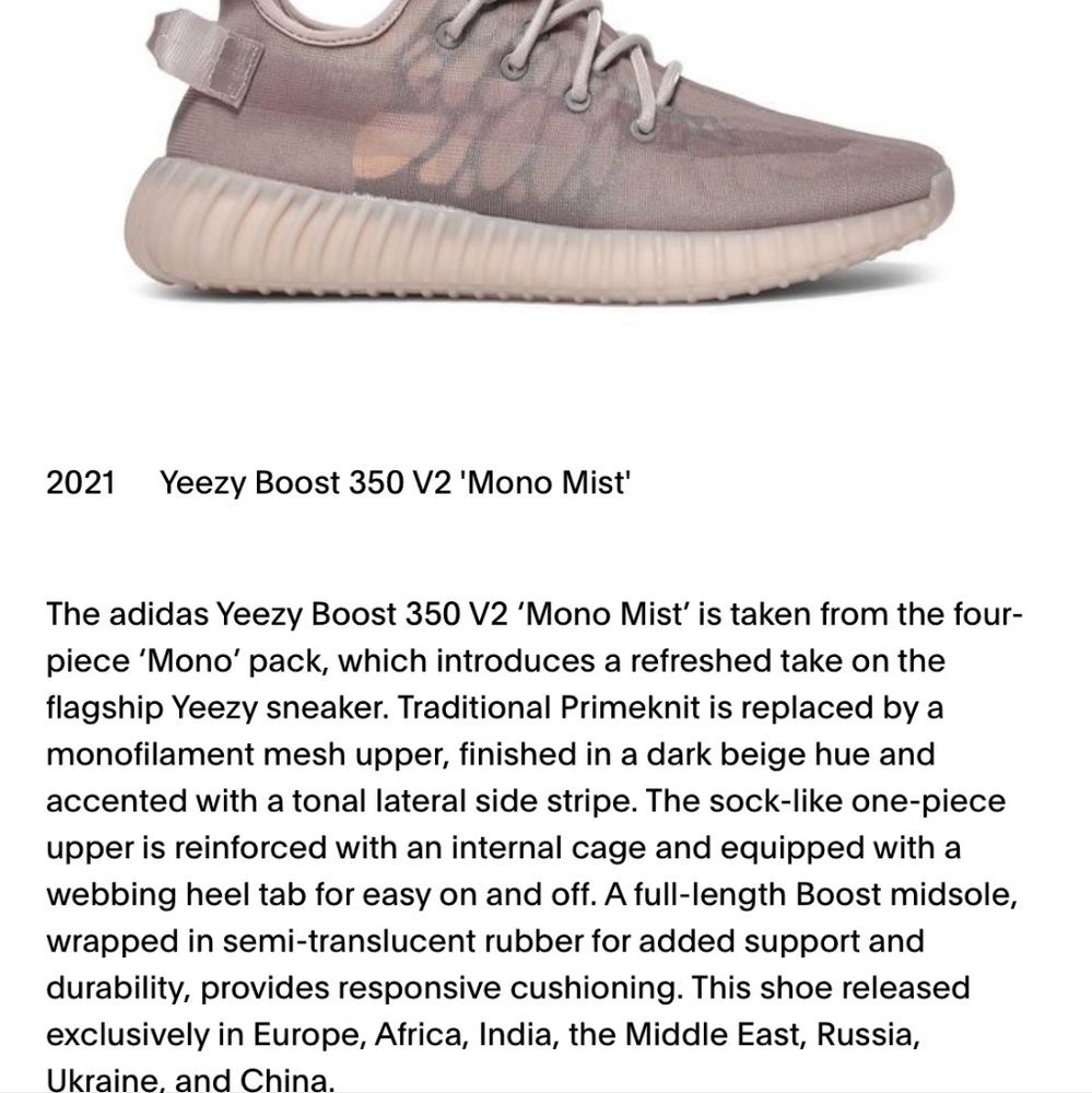 Size 12.5 YEEZY BOOST 350 Sneakers By Adidas - Picture 6 of 7